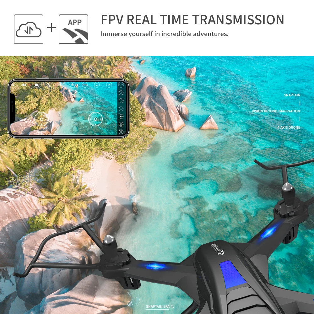 - SNAPTAIN SE5CQ Drone WiFi FPV 720P HD drones camera Voice control Gravity Sensor Function RTF drone profissional RC dron
