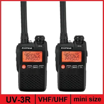 

2PCS BAOFENG UV-3R Mini Walkie Talkie 2W Transceiver Ham Radio Amateur UV3R Radio Transmitter FM Radio Wireless Intercom VHF UHF