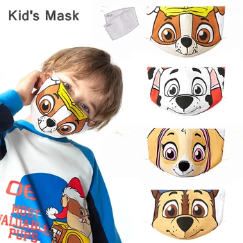 

Cute Dog Print Mask Fashion Washable Masks Kids Face Cover Animal Pattern Fabric Reusable Children Masks