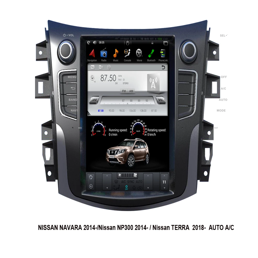 Автомобильная система Android 9 0 с GPS-навигацией в стиле Тесла для NISSAN NAVARA 2014-/Nissan NP300