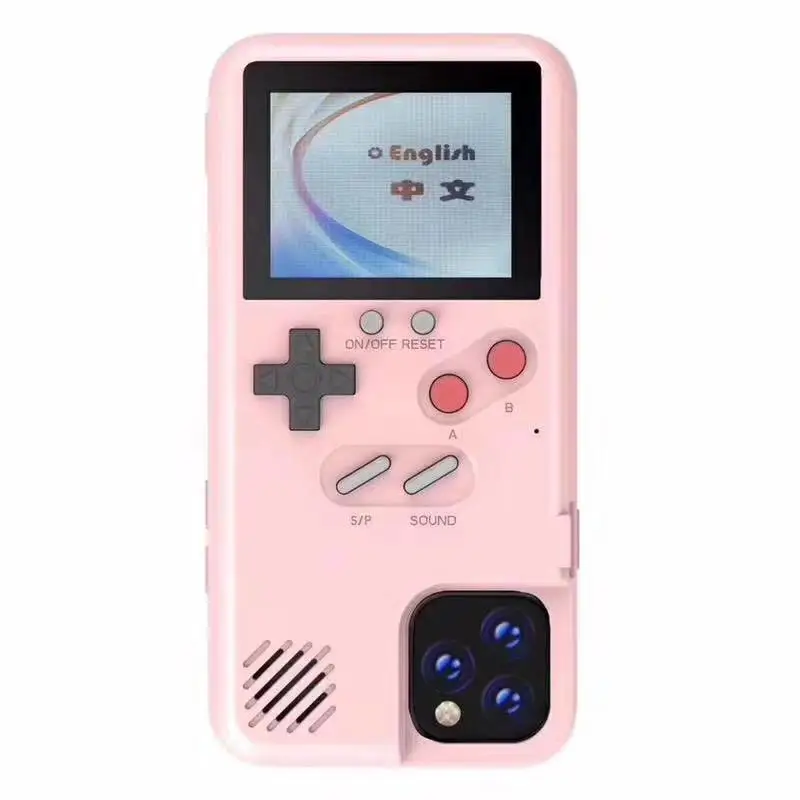 

New!!! with 36 classical retro games Rechargeable colorful screen decompression back cover case for Apple iphone 11/11 pro max