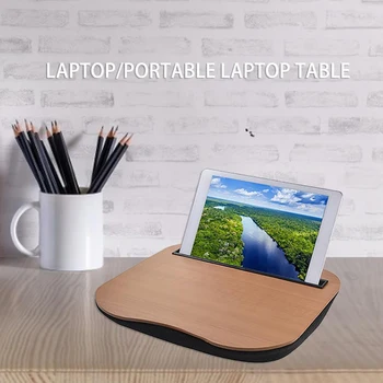 

Multifunctional Lap Desk Laptop Holder Portable Computer Table with Phone Tablet Rack For iPad Study Work