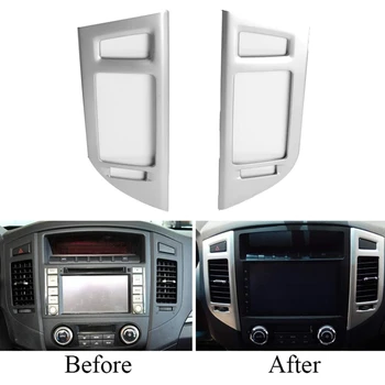 

Car Dashboard AC Frame Cover Trim Air Condition Vent Cover for Mitsubishi Pajero IV V80 Montero 2008-2020 Chrome