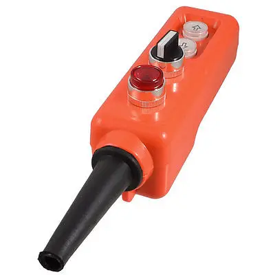 

24V Latching Red Lamp ON-OFF-ON Rotary Selector Up Down Hoist Push Button Switch