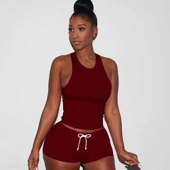 

Women Short Sleeve Set 2 Piece Vital Seamless Sport Suit Gym Clothes Fitness Crop Top Shirt High Waist Shorts Sportswear #T1G