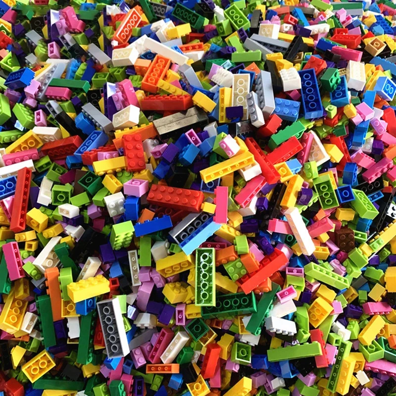 1000grams Colorful Bricks Classic Building Blocks Bricks Bulk Set