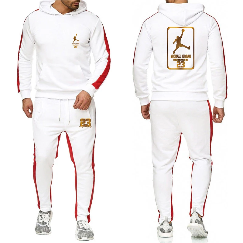 New Tracksuit Men s Hoodie Set Against Sportswear Set Wool Sweatshirt Set 23 Print Striped Track 4