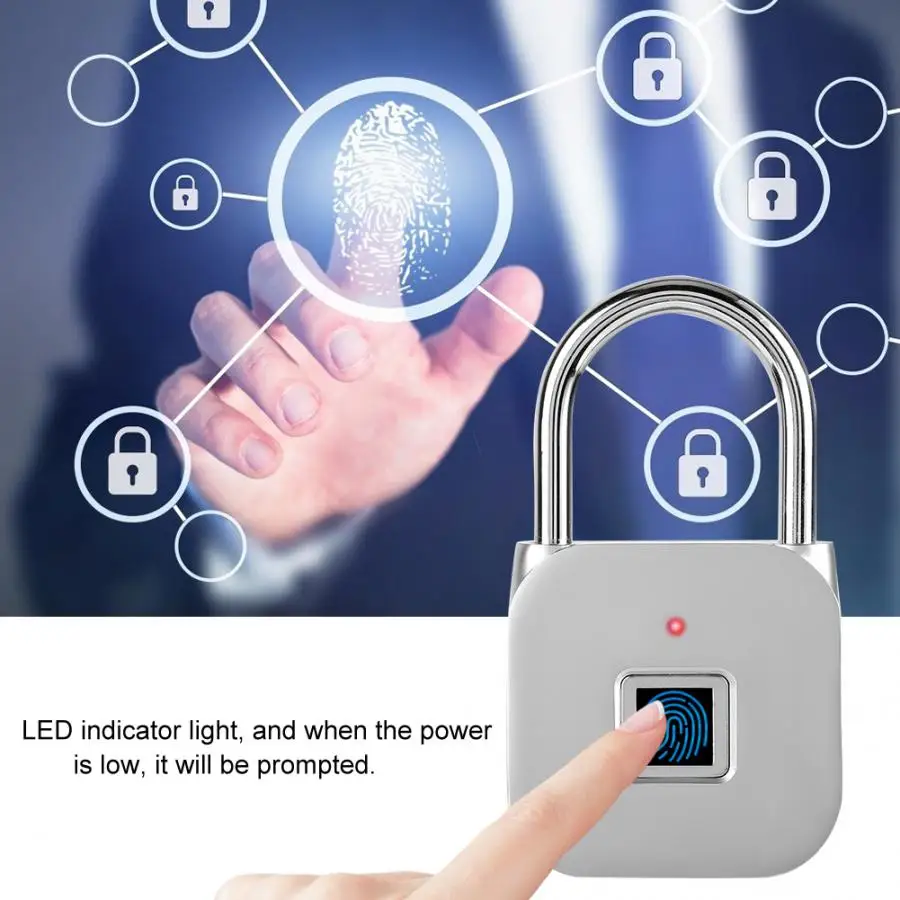 Cerradura inteligente мини Водонепроницаемый USB зарядка Противоугонный БЕСКЛЮЧЕВОЙ шкаф Электронный Отпечаток пальца Замок