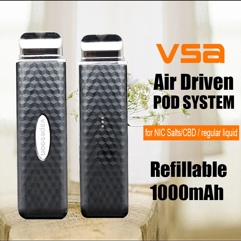 Vapesoon VSA Pod Vape Starter Kit с картриджем пустой Аккумулятор 1000 мАч 2 мл Pods System|Системы