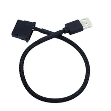 Прочный USB к 4-контактный разъем для вентилятора с ПВХ изоляцией, Мощность кабель стабильный разъем адаптера профессиональные электрические приборы полезные