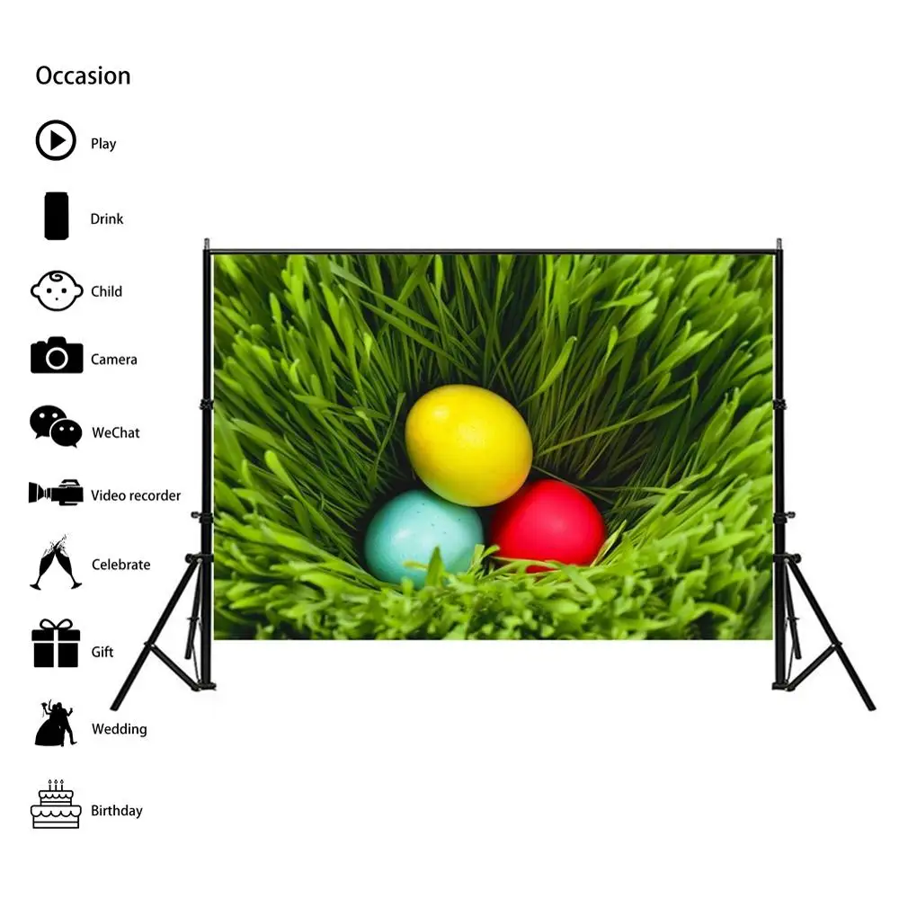 

HD Printed Easter Eggs Photography Backdrop Photo Studio Props For Festival Party Background Wall Camera Shot
