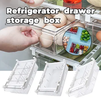 

Kitchen Refrigerator Storage Box Transparent Multiple Large Capacity Food Container Plastic Safe Care Food Keep Fresh Organizer