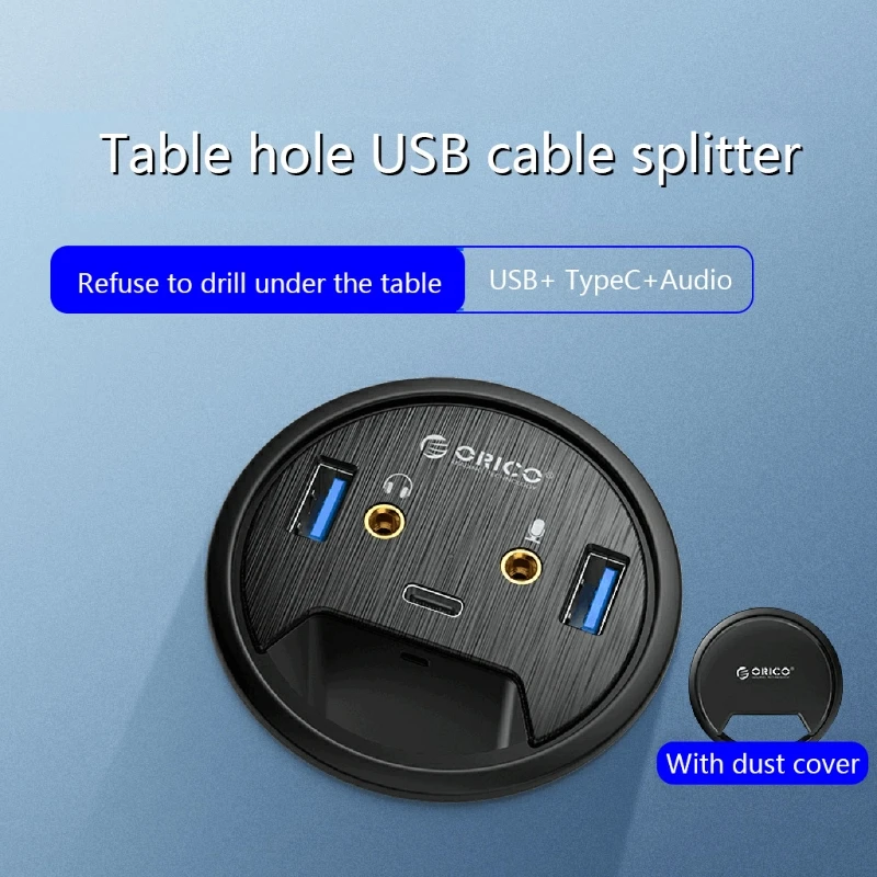 ORICO DESK 2U1C Desktop Splitter USB 3 0 HUB with Headphone Microphone Port Type C USB Interface Adapter for Laptop