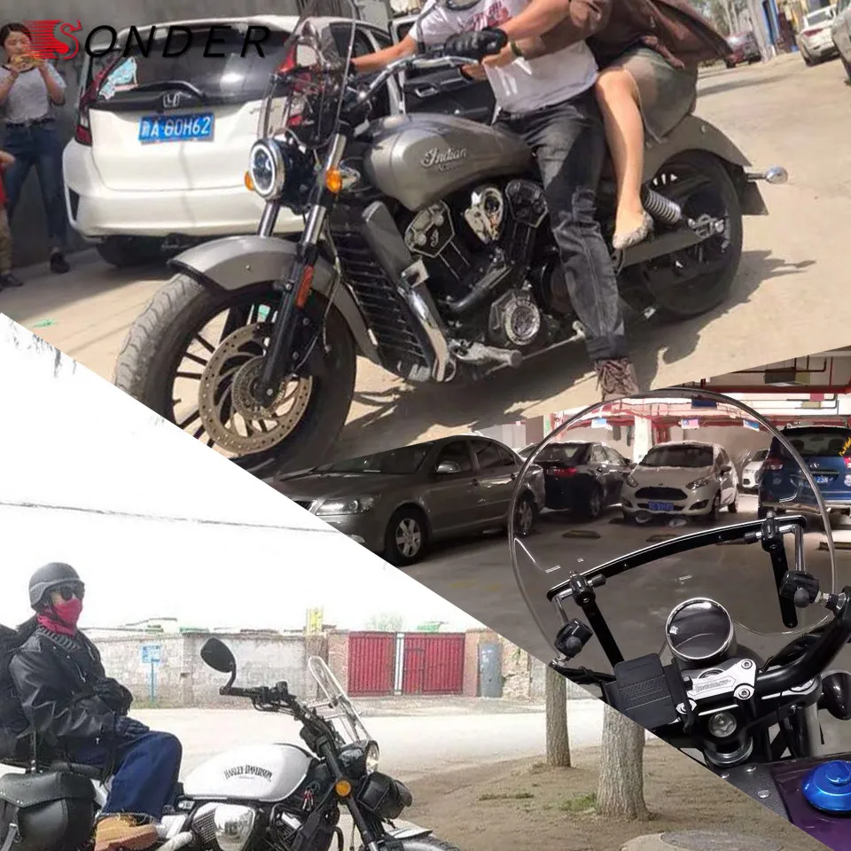 Лобовое стекло мотоцикла для Harley Davidson Sportster Dyna Glide Softail XL 883 1200X48 72