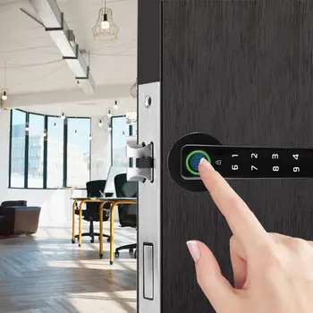 

Fingerprint Door Lock Intelligent Smart Fingerprint Password Key Security Door Lock for Home Office
