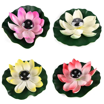 

Beautiful Floating Solar Powered LED Lotus Light Garden Pond Swimming Pool Landscape Lamp Festival Party Garden Decoration