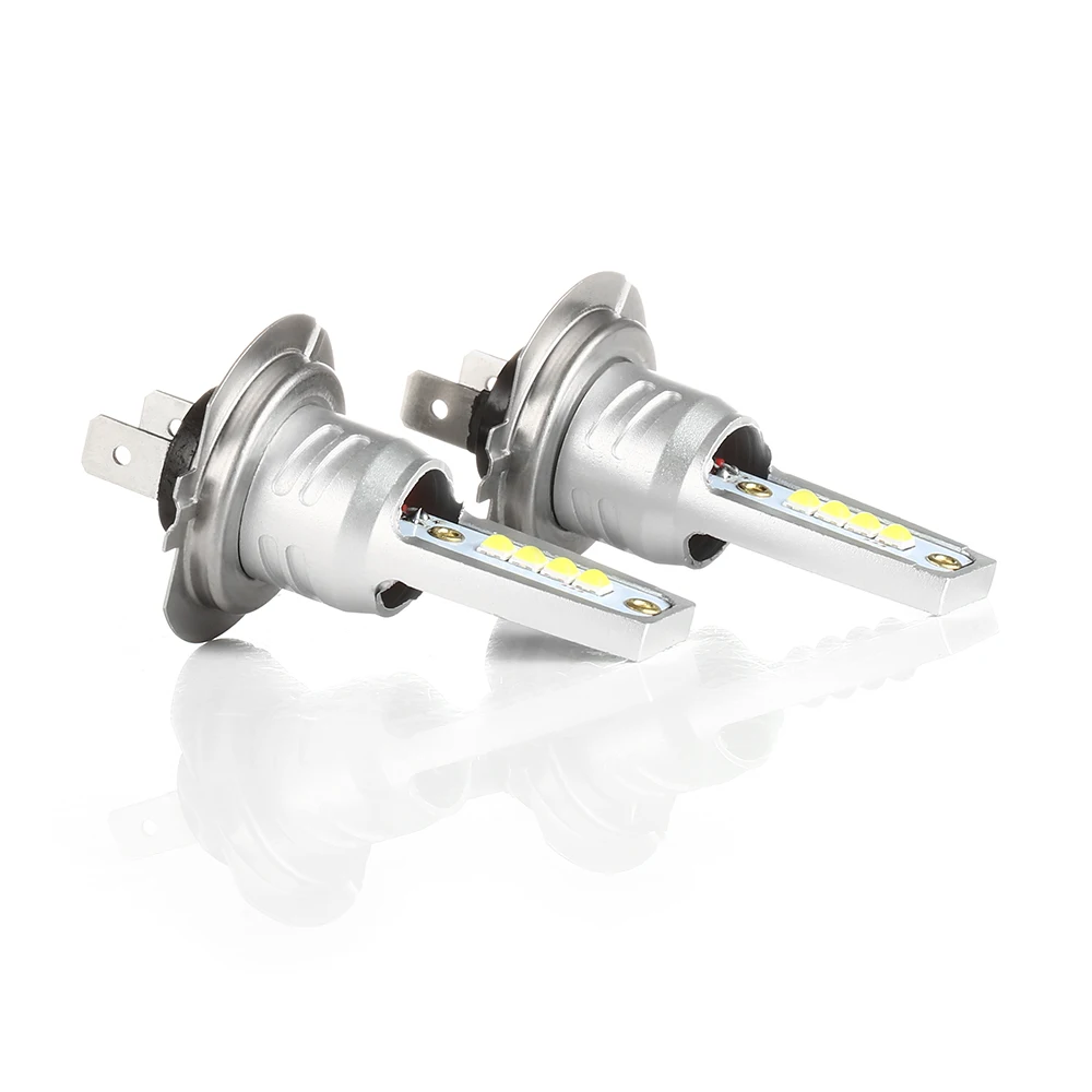 2 шт. Супер Яркий H7 6000K 12 В 8SMD 3030 светодиодный фонарь, светодиодный фонарь ближнего света, лампа для большинства автомобильных фар, светодиодный фонарь