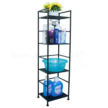 

Continental Shelf Toilet Floor Bathroom Towel Rack Shelf Layer Frame, Wrought Iron Shelf To Receive Four Layers
