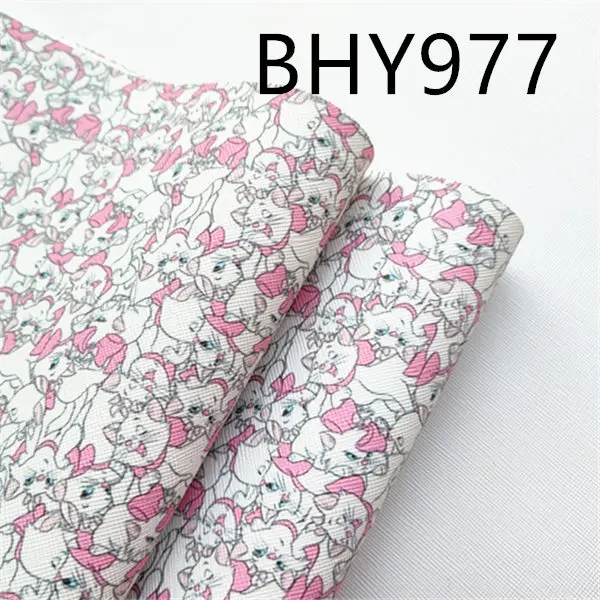 BHY977 A4 20*33 см 10 листов мультфильм девушка кошка характер ткань синтетическая кожа виниловый лист BHY980 - Цвет: BHY977