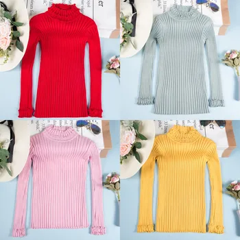 

Women Solid Turtle Knitted Sweater Long Sleeve Pullover Ladies Jumper Winter Clothes Autumn Knitwear 2019 pull femme