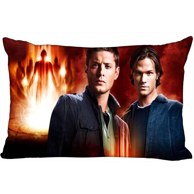 ShunQian Supernatural TV Pillowcase 45x35cm(One Side) Decorative Rectangle Zipper 3D Print Satin Fabric Pillow Cover | Дом и сад