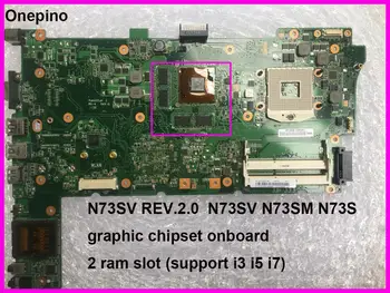 

N73SV REV2.0 motherboard fit for N73SV N73SM N73SV N73S laptop motherboard 2ram slot tested working