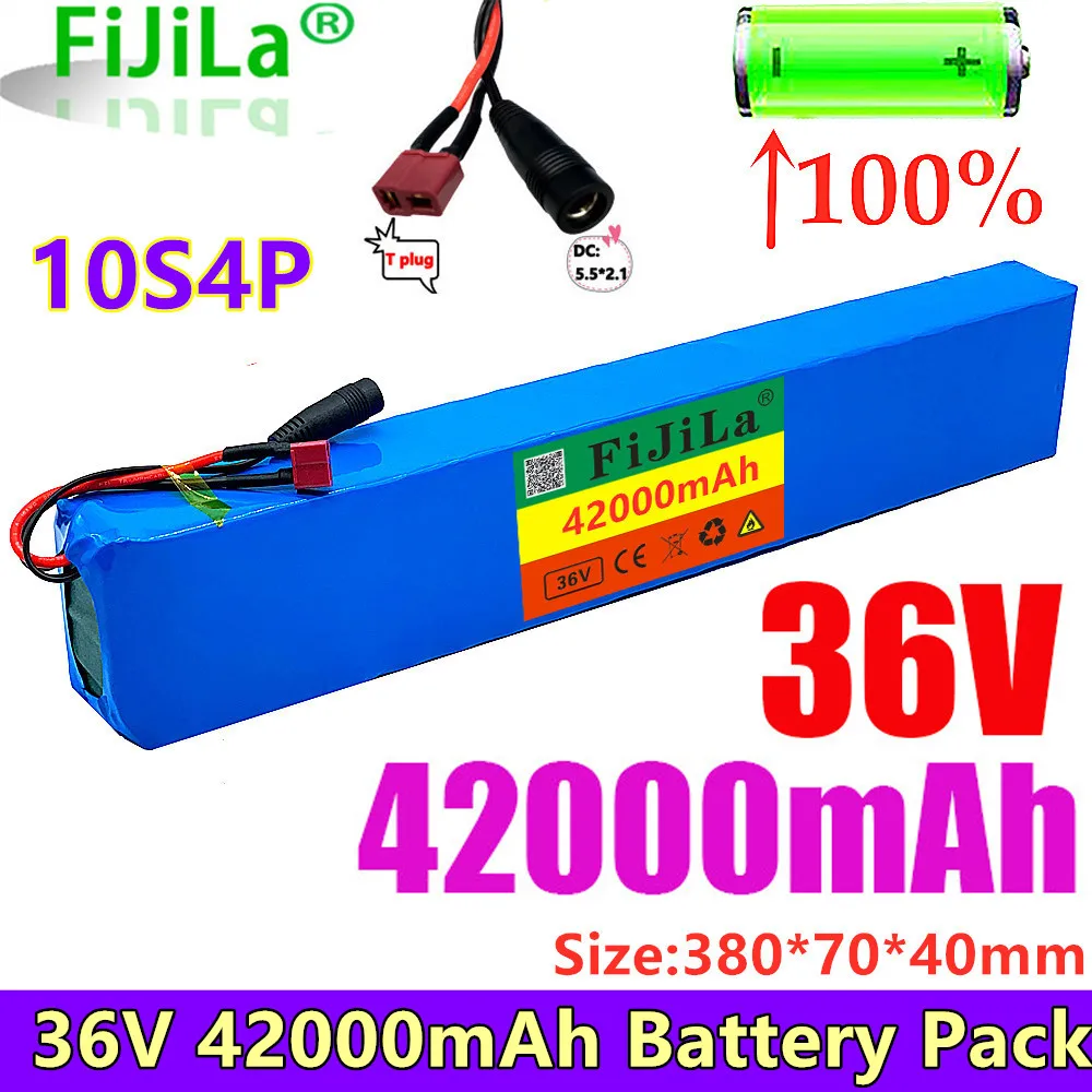 

36V 10S4P 42Ah 600W High power 42000mah capacity 18650 lithium battery pack ebike electric car bicycle motor scooter 20A BMS