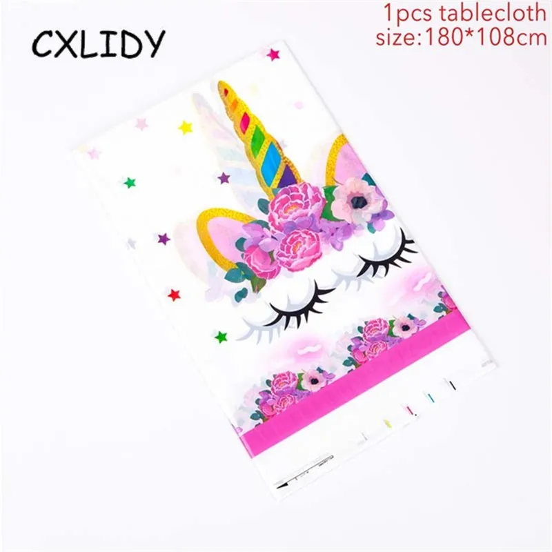 Rainbow Unicorn Cupcake Wrappers Cake Topper Happy Birthday Party Cake Decorations Kids Baby Shower Unicorn Party Supplies GM001 (27)