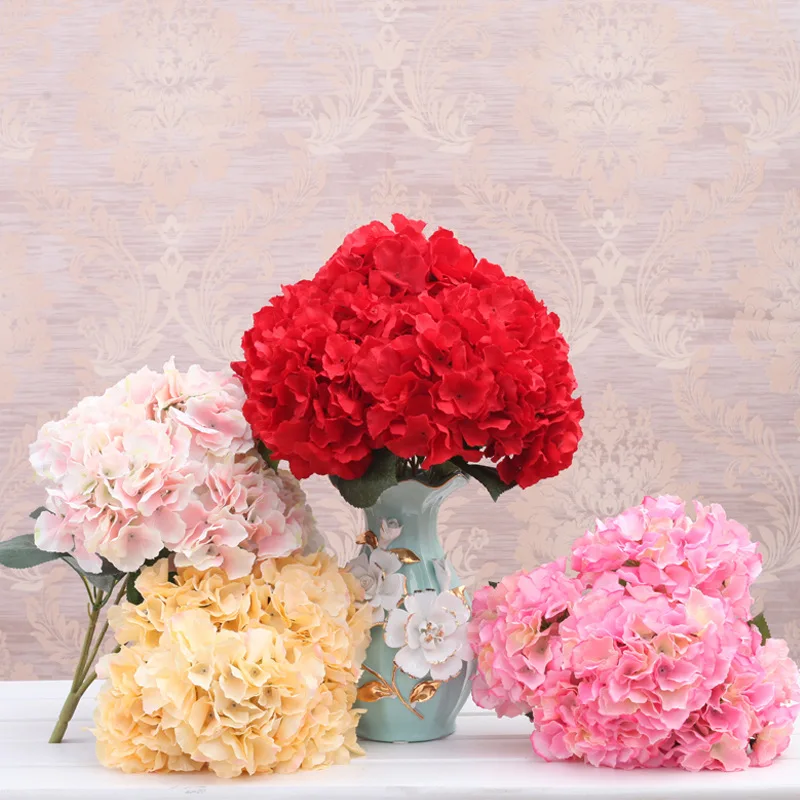  1pc Simulation Hydrangea Bride Wedding Flowers Handkerchief Flower Festival Party Decoration Home H