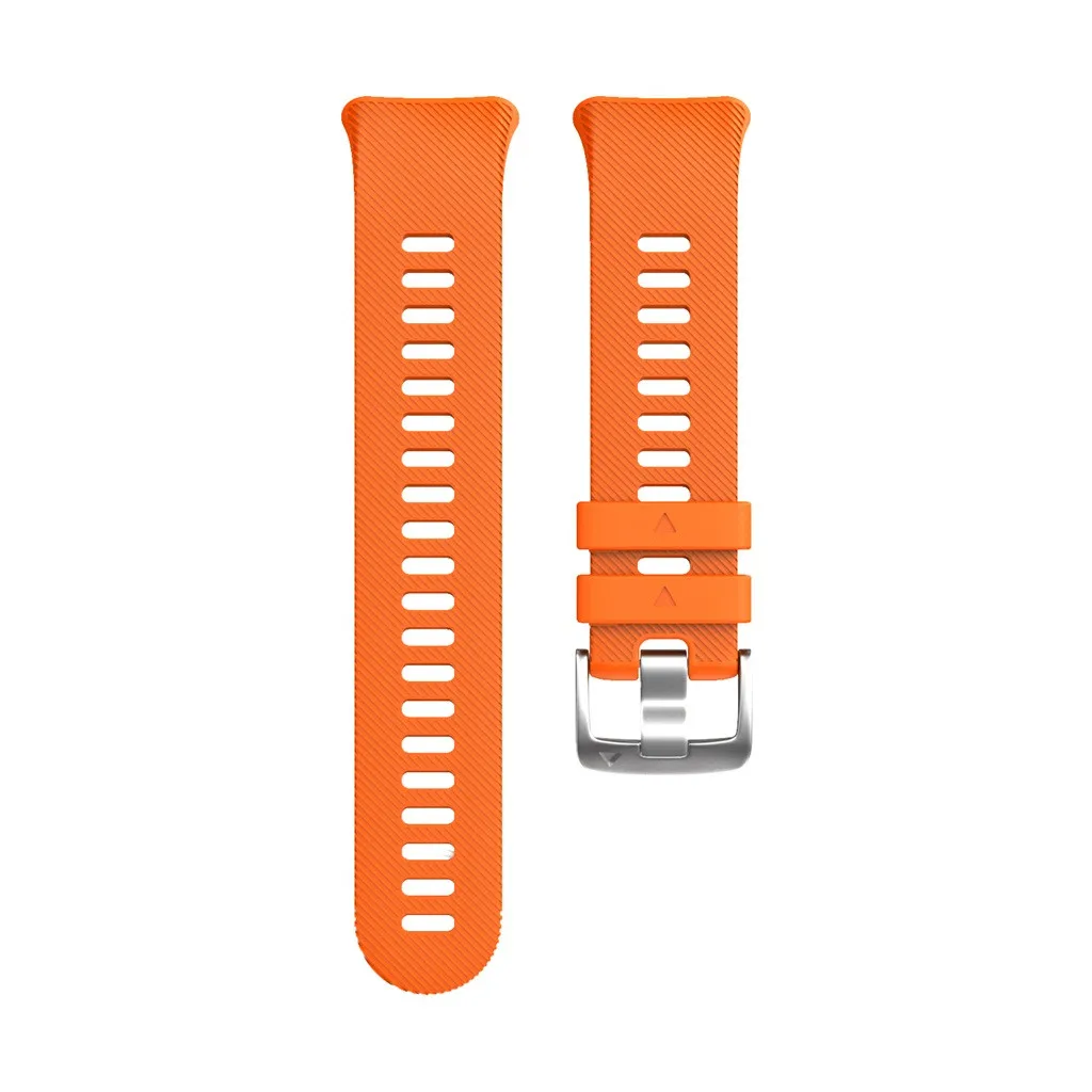 Ouhaobin мягкий сменный силиконовый ремень для Garmin Forerunner 45S умный Браслет 18 мм ремешок черный серебристый Пряжка 913#2
