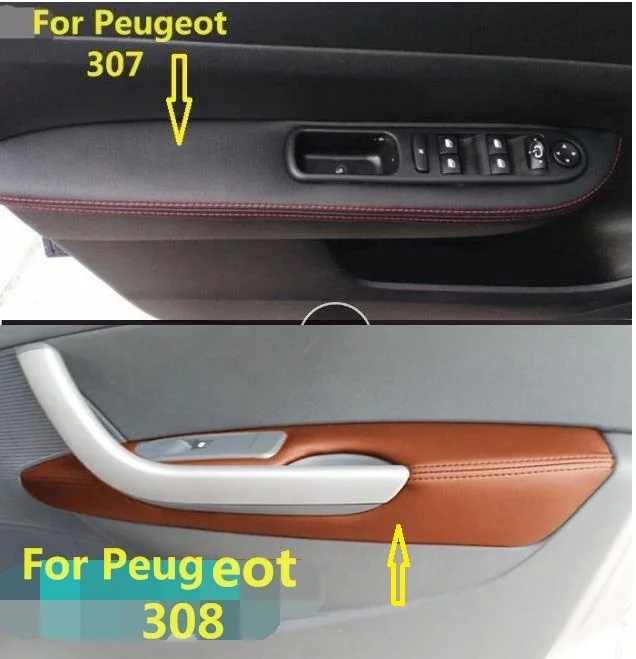 4pcs set microfiber leather car door armrest panel protective cover for peugeot 307 2004 2013 peugeot 308 308sw 2009 2014 accessories international car accessories interiorcar styling accessories aliexpress