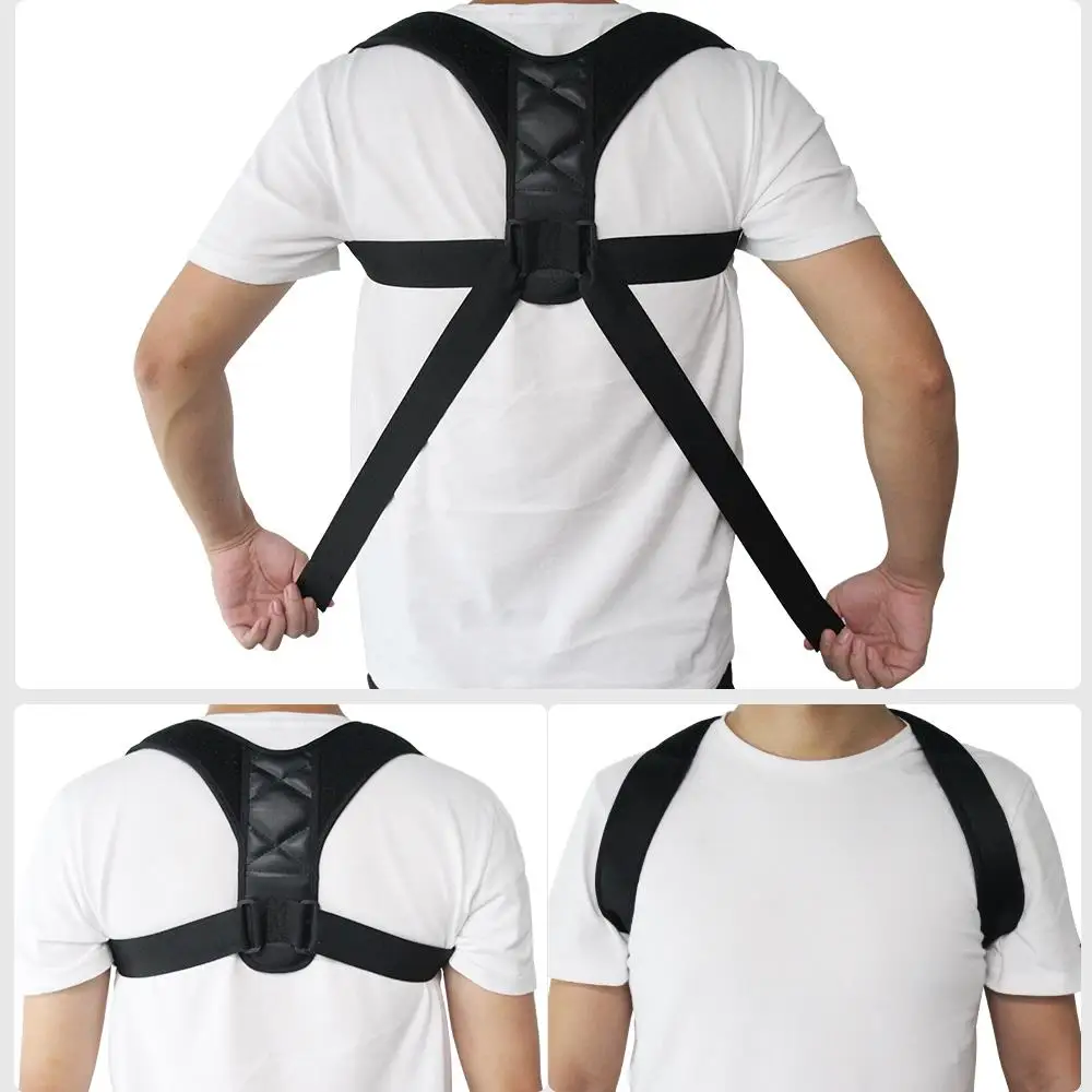 

Adjustable Back Posture Corrector Clavicle Spine Back Shoulder Lumbar Brace Support Belt Posture Correction Prevents Slouching