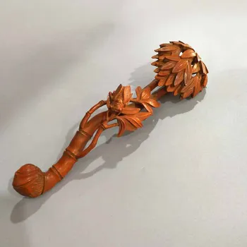 

Antique Antique collection of poplar antique Ganoderma lucidum ruyi/Business gifts/All the best/antique wood carving