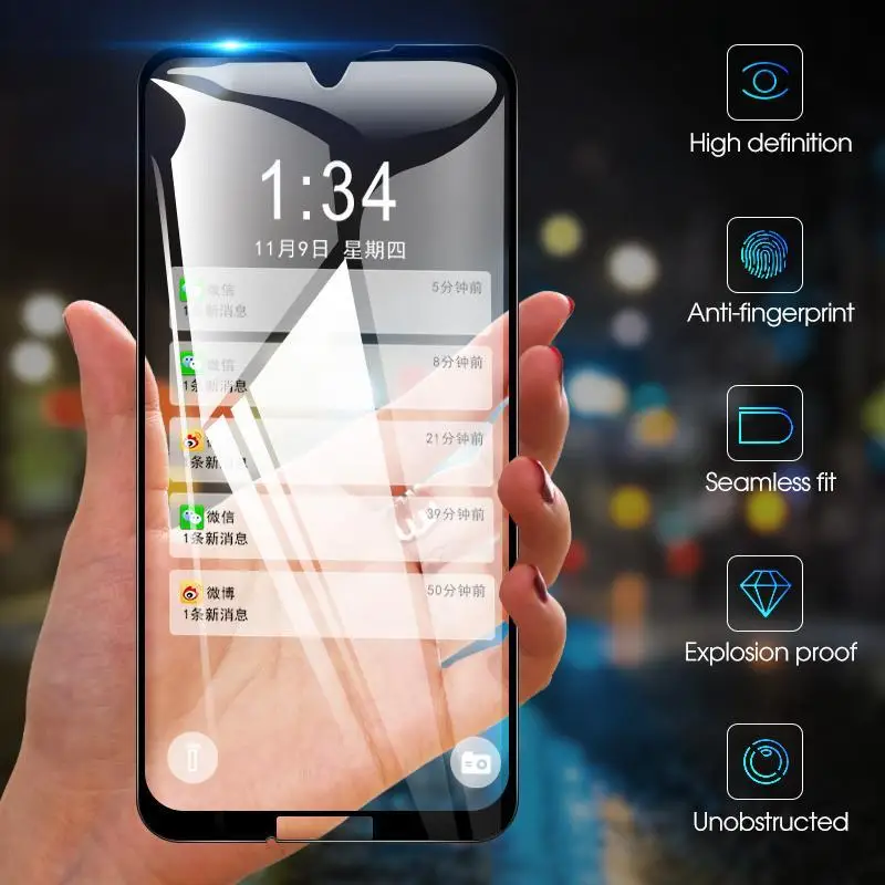 

Screen Protector 9H Protective Glass for Moto One action P40 E6 G7 Play Plus Power Z4 Z2 Force P30 Note Play 2.5D Tempered Glass