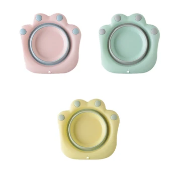

Cat Claw Pattern Foldable Portable Washbasin Baby Wash Basin Bath Foot Wash Basin