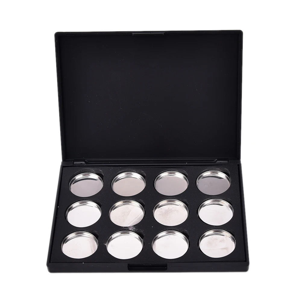 12 PCS Cosmetics DIY Box 26mm Empty Magnetic Eyeshadow Concealer Aluminum Pans With Palette Makeup Tools
