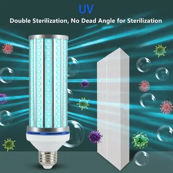 

Remote Control UVC Ozone Germicidal Lamp 60W E27 LED Corn Light Bulb UV Disinfection Light Ultraviolet Sterilizer Mites Lights