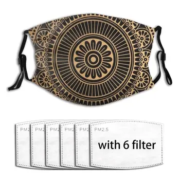 

Outdoor Washable Air Pollution Unisex Face Mask Gold Indian Protective Mask Anti Haze Dust Dustproof Mouth Mask