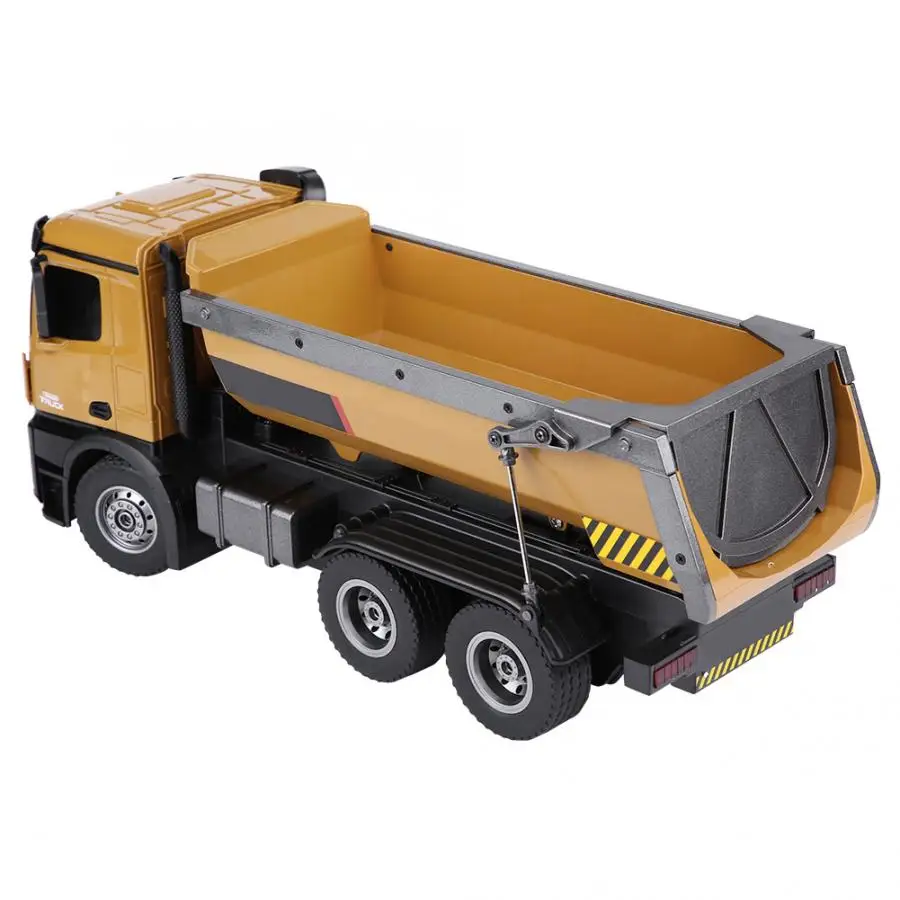 HUINA 1573 2,4 GHz 10CH RC грузовик светодиодный светильник 1:14 электрический пульт дистанционного управления демпинг инженерный грузовик Модель автомобиля дети мальчик автомобиль подарок