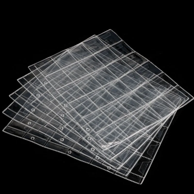 

Creative PVC Commemorative Coin Holders Leaflet Plastic Folder Pages Sheets for Storage Hard Cash Money Collection Album