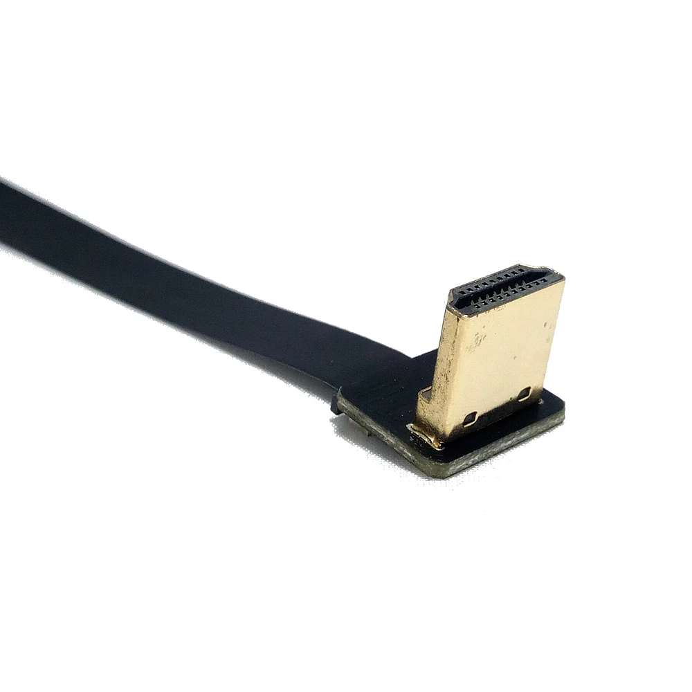 0,1 м-1 м прямоугольный 90 градусов HDMI Тип мужчина к Micro HDMI Мужской HDTV FPC плоский кабель для мультикоптера аэрофотосъемки