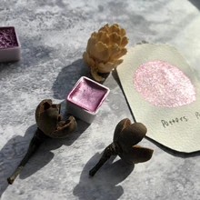 Половинная сковорода, цвет воды ручной работы, сделай сам, Potters, розовый цвет воды, одиночные краски, художественные принадлежности acuarella Verf