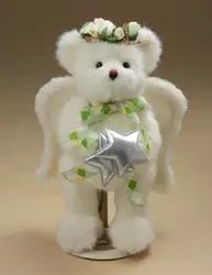 26 см креативный счастливый плюшевый мишка рождественский подарок милый белый маленький ангел крылья плюшевый мишка детская игрушка, кукла
