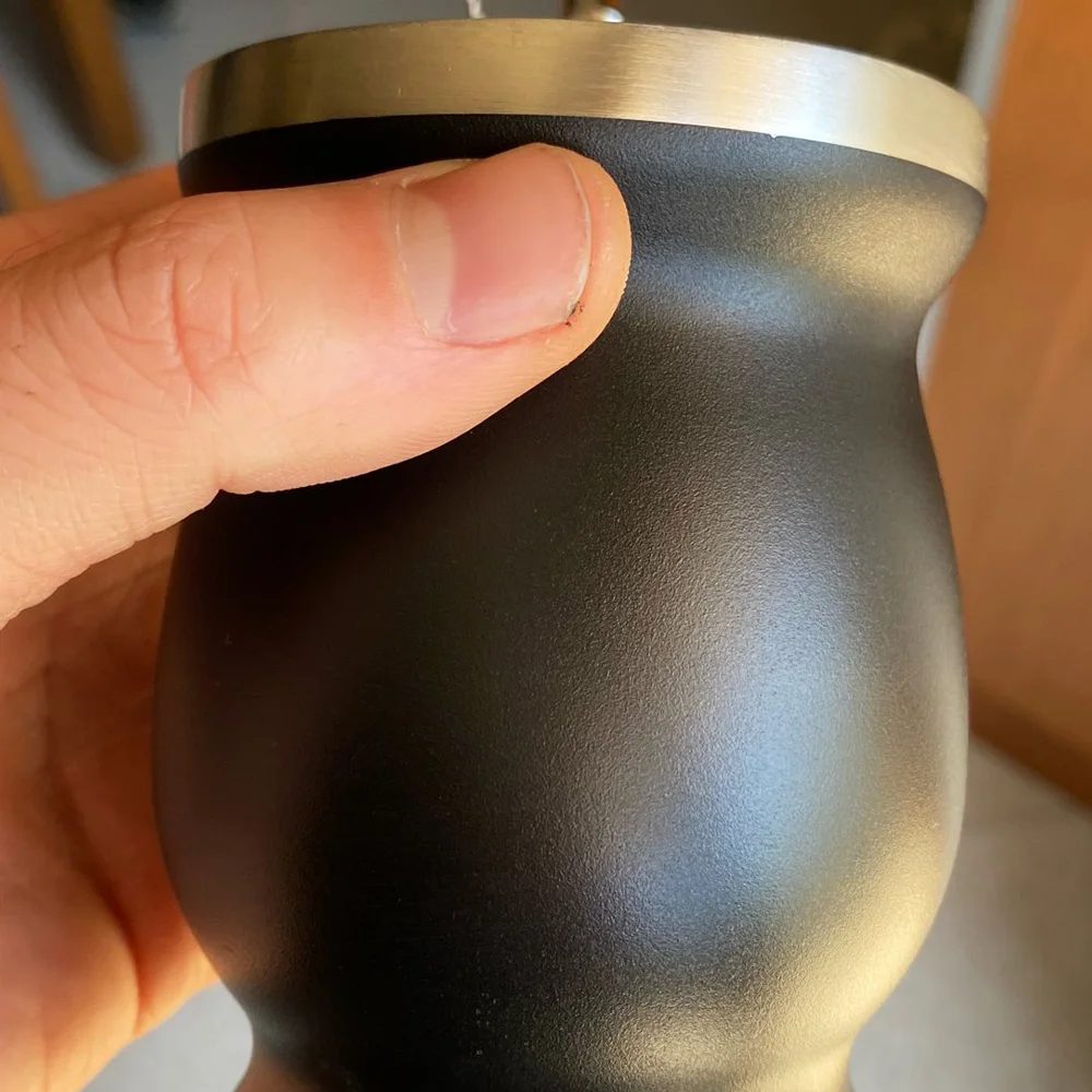 Yerba Mate Cup 304 Stainless Steel Double Wall 8oz With Bombillas and Cleaning Brush