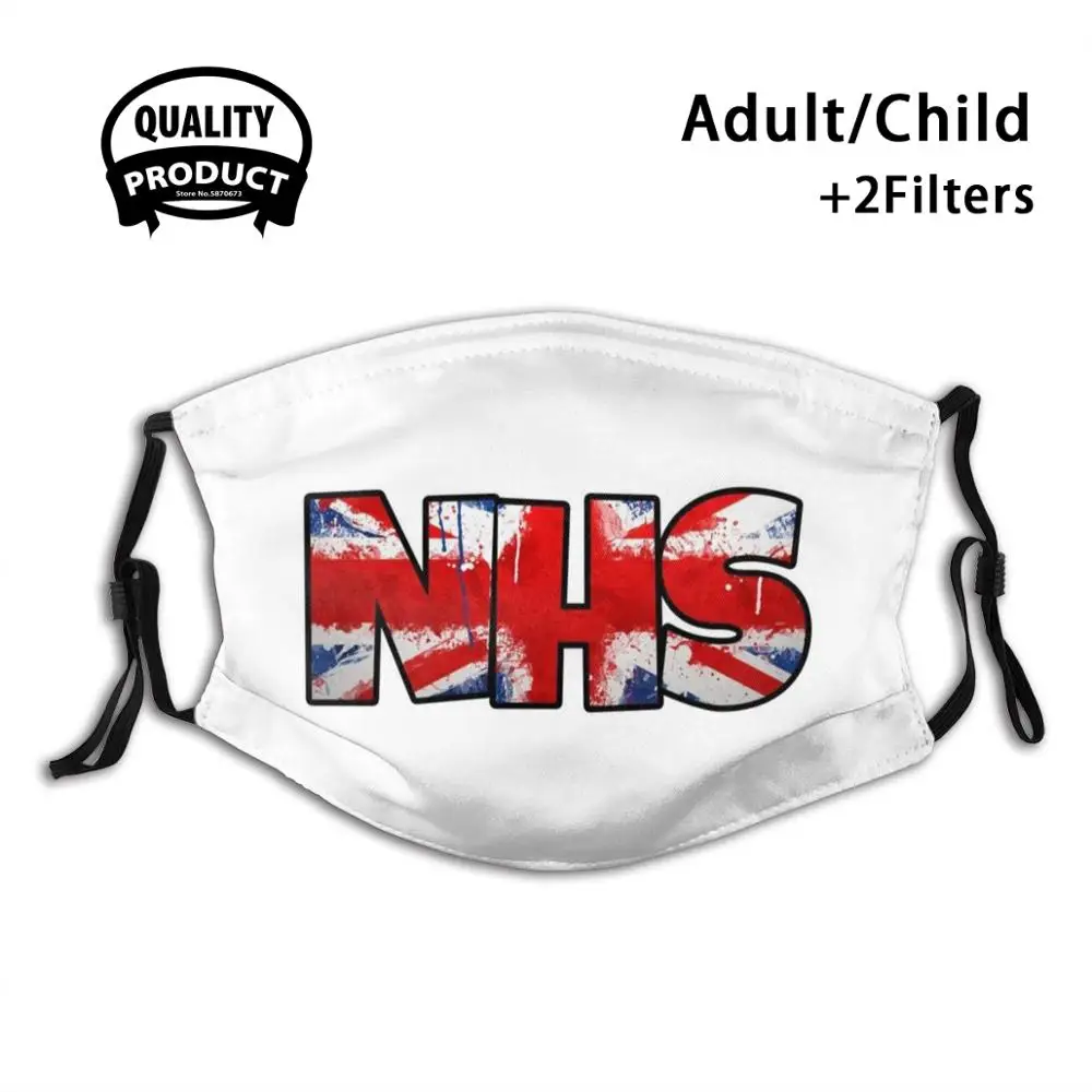 Nhs дизайнерская однотонная противопылевая маска для лица моющаяся с фильтром