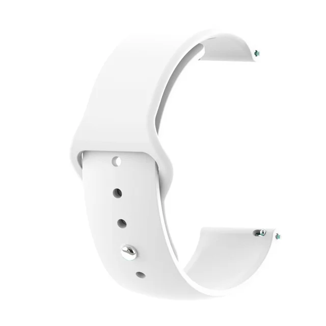 Ремешок для часов Amazfit Bip силиконовый 20 22 мм цветной ремешок для часов для samsung Galaxy watch Active 42 мм 46 мм gear S2 S3 наручный ремешок - Цвет ремешка: white