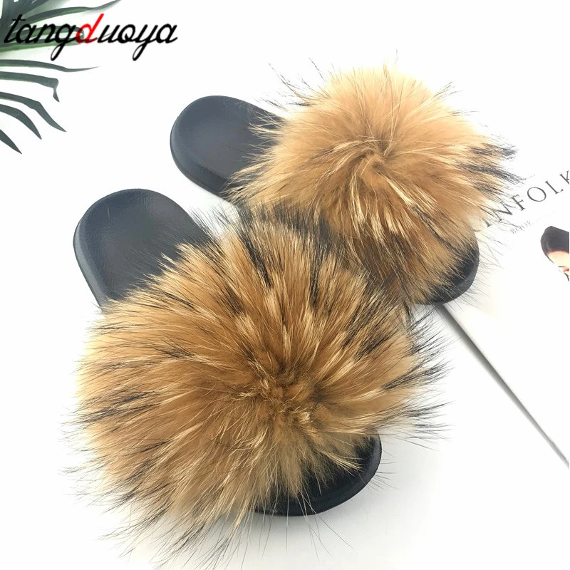 raccoon fur slides aliexpress