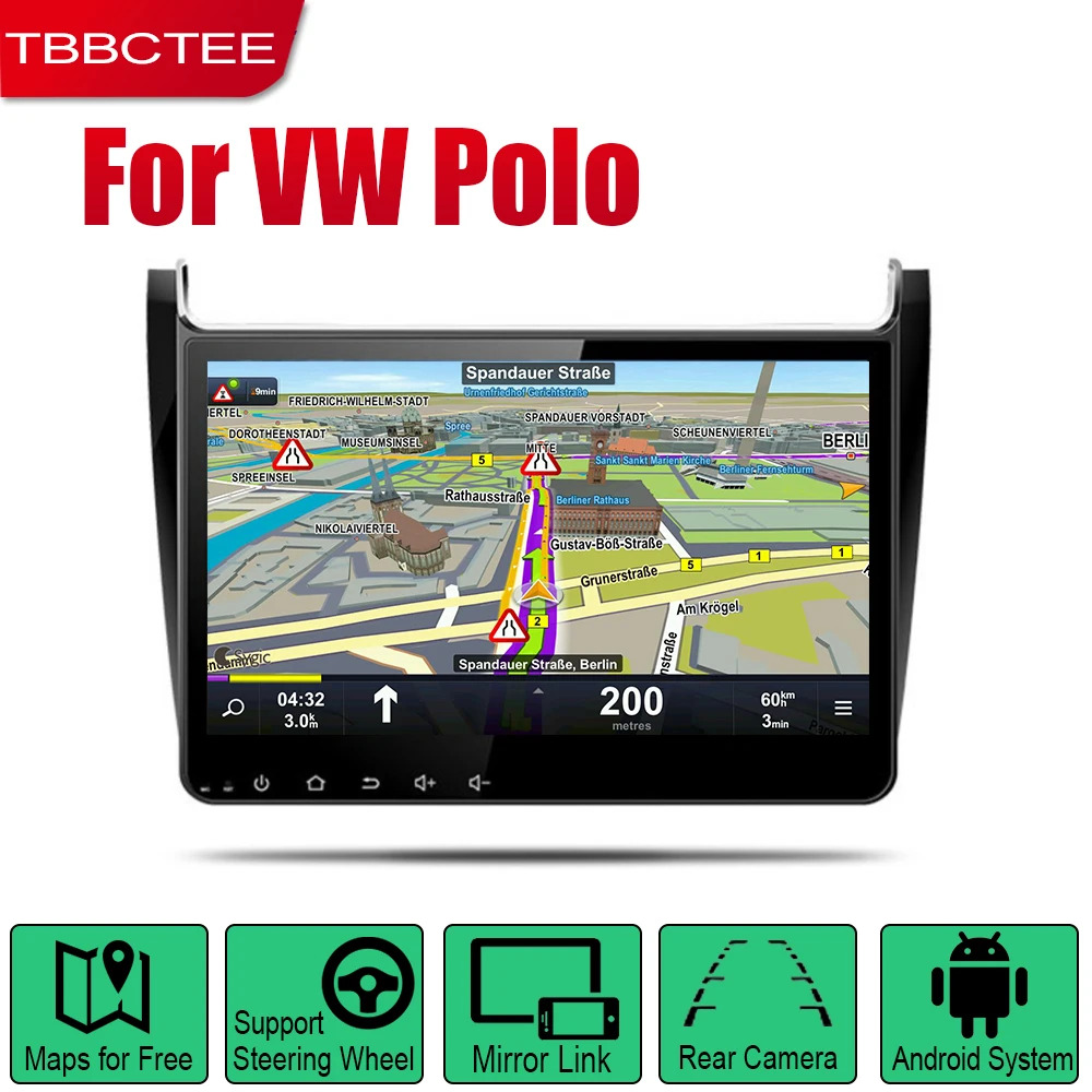 TBBCTEE Android автомобильный Радио Стерео gps навигация для Volkswagen VW Polo 2012 ~ 2016 Bluetooth wifi 2din