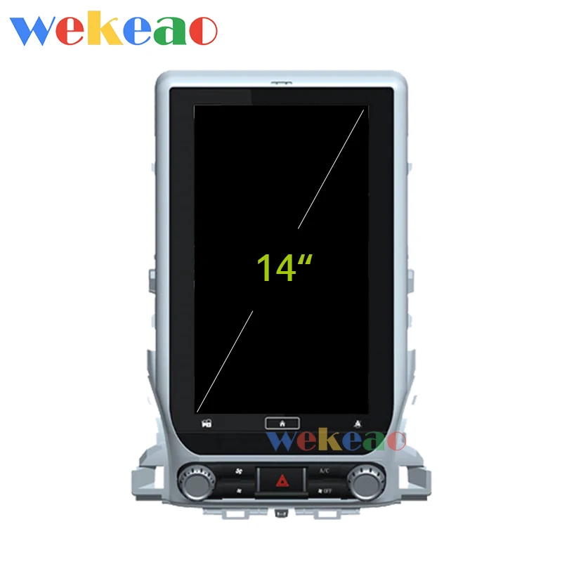 Wekeao Vertical Screen Tesla Style 14'' Android 8.1 Car Dvd Multimedia Player For Toyota Land Cruiser Radio Automotivo