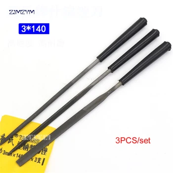 

3pcs/Set Stone Jewelers Diamond Wood Carving Craft Metal Needles Files Sewing Mini needle File Set With 3 Unique Shapes 3*140mm